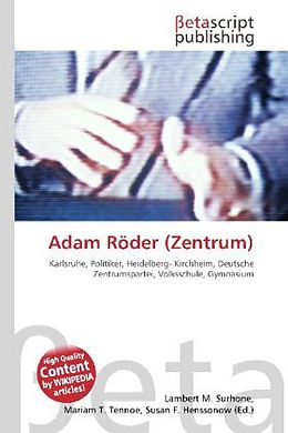 Kartonierter Einband Adam Röder (Zentrum) von 