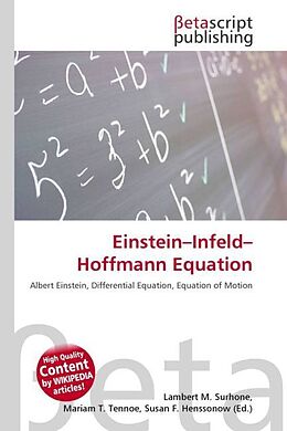 Couverture cartonnée Einstein Infeld Hoffmann Equation de 