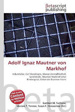 Kartonierter Einband Adolf Ignaz Mautner von Markhof von 