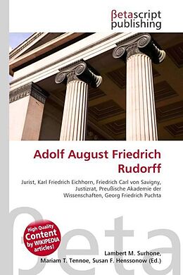 Kartonierter Einband Adolf August Friedrich Rudorff von 