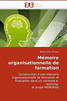 Couverture cartonnée Mémoire organisationnelle de formation de BENAYACHE Ahcene