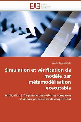 Couverture cartonnée Simulation et vérification de modèle par métamodélisation executable de Benoit Combemale