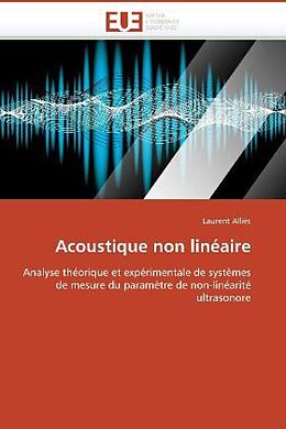 Couverture cartonnée Acoustique non linéaire de Laurent Alliès