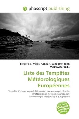 Couverture cartonnée Liste des Tempêtes Météorologiques Européennes de 