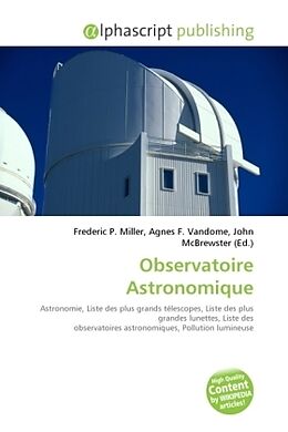 Couverture cartonnée Observatoire Astronomique de 