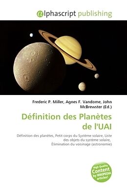 Couverture cartonnée Définition des Planètes de l'UAI de 