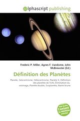 Couverture cartonnée Définition des Planètes de 