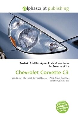 Couverture cartonnée Chevrolet Corvette C3 de 