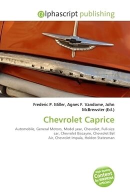 Couverture cartonnée Chevrolet Caprice de 