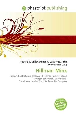 Couverture cartonnée Hillman Minx de 