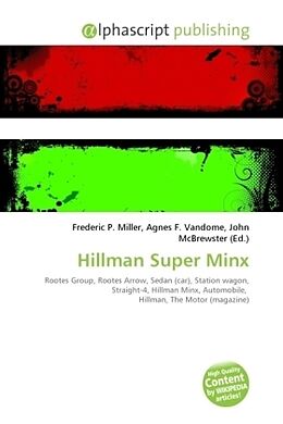 Couverture cartonnée Hillman Super Minx de 