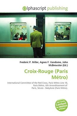 Couverture cartonnée Croix-Rouge (Paris Métro) de 