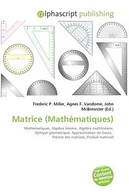 Couverture cartonnée Matrice (Mathématiques) de 