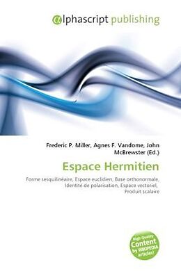 Couverture cartonnée Espace Hermitien de 