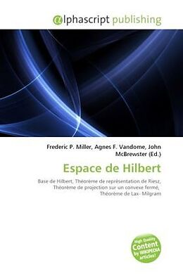 Couverture cartonnée Espace de Hilbert de 