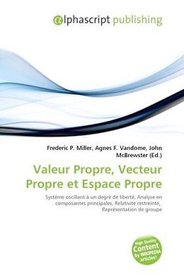 Couverture cartonnée Valeur Propre, Vecteur Propre et Espace Propre de 