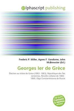 Couverture cartonnée Georges Ier de Grèce de 