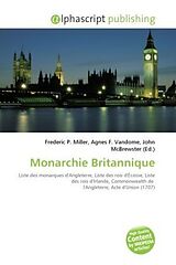 Couverture cartonnée Monarchie Britannique de 