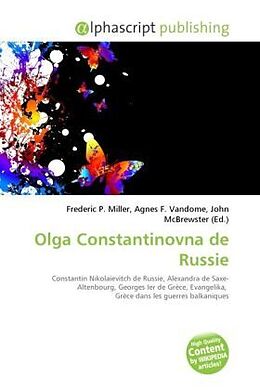 Couverture cartonnée Olga Constantinovna de Russie de 