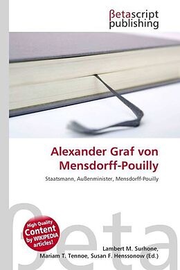 Kartonierter Einband Alexander Graf von Mensdorff-Pouilly von 