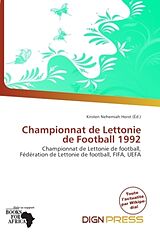 Couverture cartonnée Championnat de Lettonie de Football 1992 de 