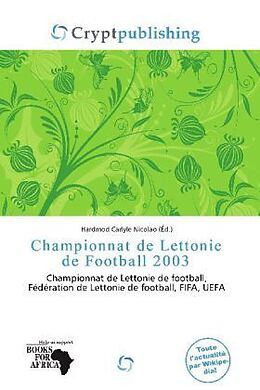 Couverture cartonnée Championnat de Lettonie de Football 2003 de 