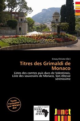 Couverture cartonnée Titres des Grimaldi de Monaco de 