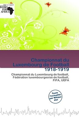 Couverture cartonnée Championnat du Luxembourg de Football 1918-1919 de 