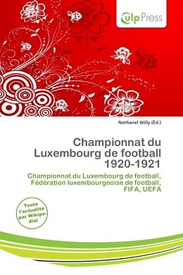 Couverture cartonnée Championnat du Luxembourg de football 1920-1921 de 