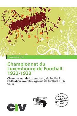 Couverture cartonnée Championnat du Luxembourg de Football 1922-1923 de 