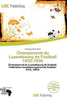 Couverture cartonnée Championnat du Luxembourg de Football 1935-1936 de 