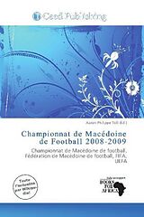 Couverture cartonnée Championnat de Macédoine de Football 2008-2009 de 