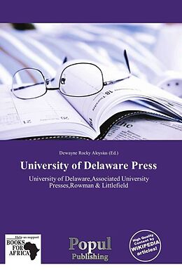 Couverture cartonnée University of Delaware Press de 