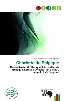 Couverture cartonnée Charlotte de Belgique de 