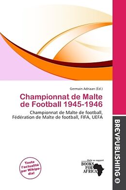 Couverture cartonnée Championnat de Malte de Football 1945-1946 de 