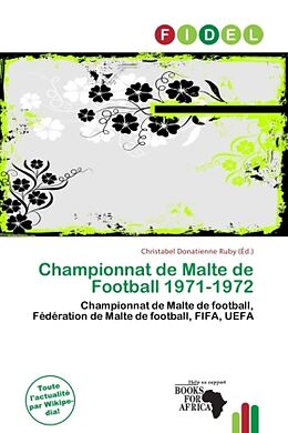 Couverture cartonnée Championnat de Malte de Football 1971-1972 de 