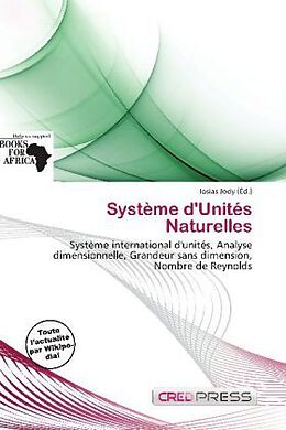 Couverture cartonnée Système d'Unités Naturelles de 