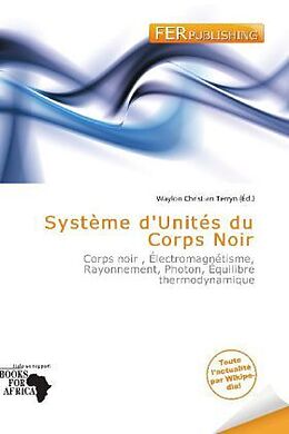 Couverture cartonnée Système d'Unités du Corps Noir de 