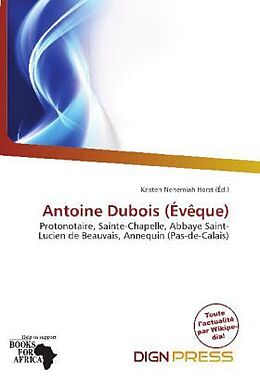 Couverture cartonnée Antoine Dubois (Évêque) de 