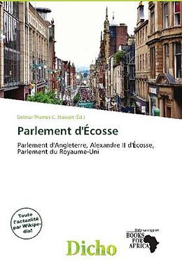 Couverture cartonnée Parlement d'Écosse de 