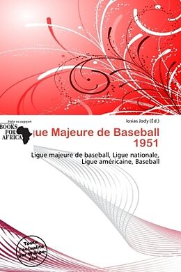 Couverture cartonnée Ligue Majeure de Baseball 1951 de 