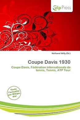 Couverture cartonnée Coupe Davis 1930 de 