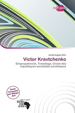 Couverture cartonnée Victor Kravtchenko de 