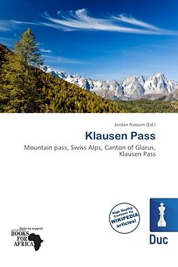 Couverture cartonnée Klausen Pass de 