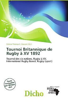 Couverture cartonnée Tournoi Britannique de Rugby à XV 1892 de 