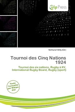 Couverture cartonnée Tournoi des Cinq Nations 1924 de 