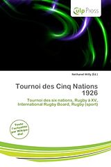 Couverture cartonnée Tournoi des Cinq Nations 1926 de 