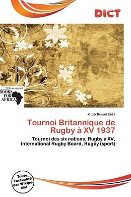 Couverture cartonnée Tournoi Britannique de Rugby à XV 1937 de 