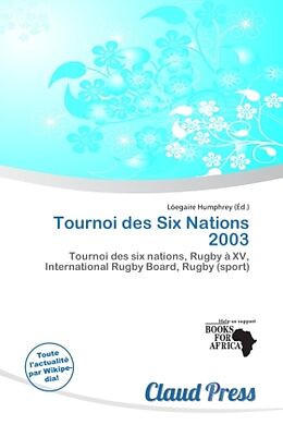 Couverture cartonnée Tournoi des Six Nations 2003 de 