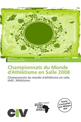 Couverture cartonnée Championnats du Monde d'Athlétisme en Salle 2008 de 